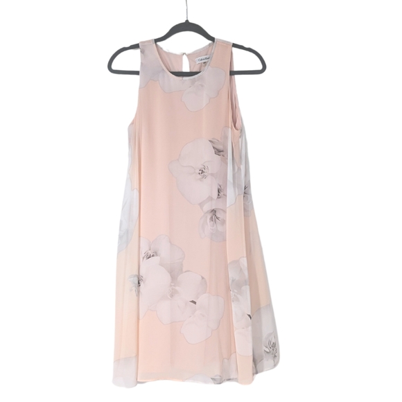 Calvin Klein Dresses & Skirts - Calvin Klein Blush Pink Floral Shift Dress, Size 8